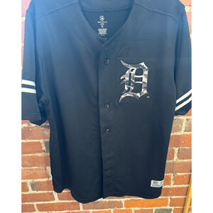 Detroit Tigers Black Camo True Fan Jersey Men's Size L MLB